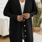 Button Up Long Sleeve Hooded Cardigan