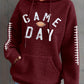 GAME DAY Football Drawstring Long Sleeve Hoodie