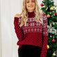 Christmas Snowflake Fair Isle Turtleneck Sweater