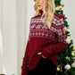 Christmas Snowflake Fair Isle Turtleneck Sweater