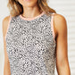 Double Take Printed Round Neck Tank