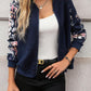 Printed Zip Up Long Sleeve Jacket