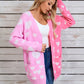 Angel Wings Heart Open Front Long Sleeve Cardigan