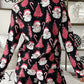 Christmas Printed Collared Neck Top and Pants Lounge Set