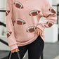 Sequin Football Patch Corduroy Sweatshirt