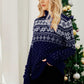 Christmas Snowflake Fair Isle Turtleneck Sweater