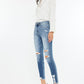 Kancan High Rise Frayed Ankle Skinny Jeans