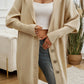 Button Up Long Sleeve Hooded Cardigan