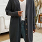 Button Up Long Sleeve Hooded Cardigan