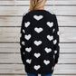 Angel Wings Heart Open Front Long Sleeve Cardigan