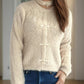 Cutout Knot Button Long Sleeve Cardigan