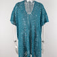 Cutout V-Neck Cover-Up with Tassel
