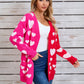 Angel Wings Heart Open Front Long Sleeve Cardigan