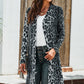 Printed Open Front Longline Cardigan