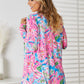 Double Take Floral Open Front Long Sleeve Cardigan