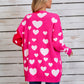 Angel Wings Heart Open Front Long Sleeve Cardigan