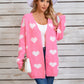 Angel Wings Heart Open Front Long Sleeve Cardigan