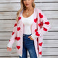 Angel Wings Heart Open Front Long Sleeve Cardigan