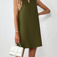 Notched Sleeveless Mini Tank Dress