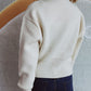 Round Neck Half Zip Long Sleeve Sweater