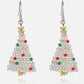 Beaded Christmas Tree Earrings