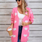 Angel Wings Heart Open Front Long Sleeve Cardigan