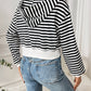 Striped Zip Up Long Sleeve Jacket