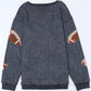 Sequin Football Patch Corduroy Sweatshirt