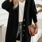 Button Up Long Sleeve Hooded Cardigan