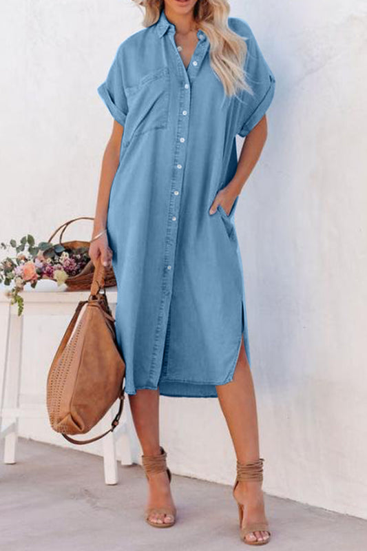 kancan denim dress Kan Can Jean Button Down Dress