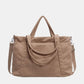 Corduroy Solid Large Tote Bag