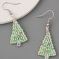 Beaded Christmas Tree Earrings