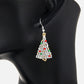 Beaded Christmas Tree Earrings