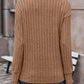 Ribbed V-Neck Long Sleeve T-Shirt