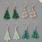 Beaded Christmas Tree Earrings