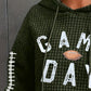 GAME DAY Football Drawstring Long Sleeve Hoodie