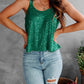 Sequin Scoop Neck Tank