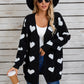 Angel Wings Heart Open Front Long Sleeve Cardigan