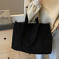 Corduroy Solid Large Tote Bag