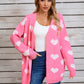 Angel Wings Heart Open Front Long Sleeve Cardigan