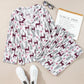 Printed Long Sleeve Top and Drawstring Pants Lounge Set