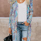 Printed Open Front Longline Cardigan