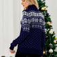 Christmas Snowflake Fair Isle Turtleneck Sweater