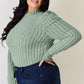 Basic Bae Full Size Ribbed Mock Neck Puff Sleeve T-Shirt