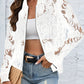 Sheer Lace Zip Up Long Sleeve Jacket