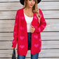 Angel Wings Heart Open Front Long Sleeve Cardigan