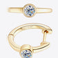 18k Gold-Plated Inlaid Moissanite Huggie Earrings