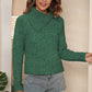 Asymmetrical Neck Long Sleeve Pullover Sweater