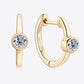 18k Gold-Plated Inlaid Moissanite Huggie Earrings