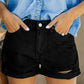 Distressed Cuffed Denim Shorts